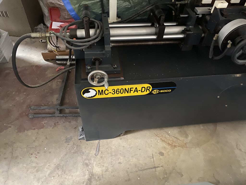 Soco MC-360NFA-DR Automatic Cold Saw, Machine ID:8957